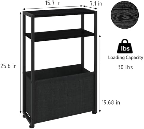 Leomonio Narrow Side Table, Slim End Tables - Image 2