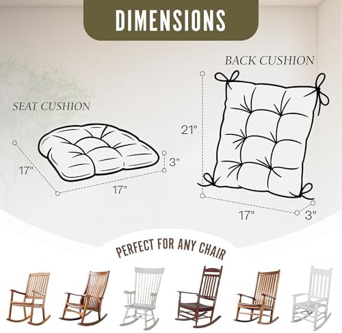 Klear Vu The Gripper Non-Slip Rocking Chair Cushion Set - Image 6