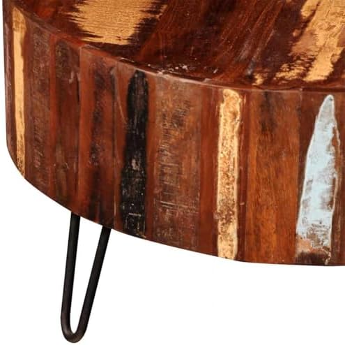 vidaXL Coffee Table Solid Reclaimed Wood Round - Image 4
