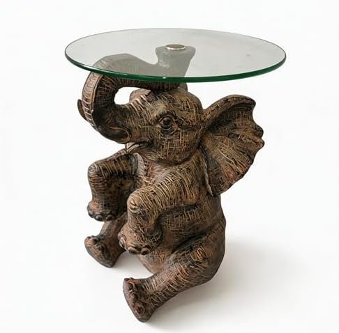 Elephant Side Table, 13 Inch Animal Coffee Table by Unknown