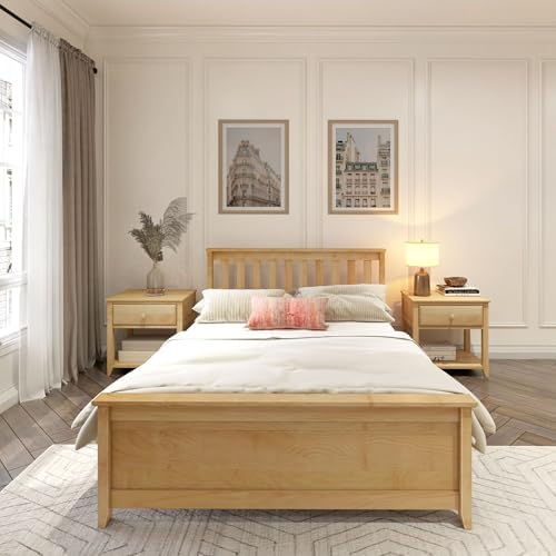 Plank+Beam Solid Wood Full Bed Frame, Platform Bed - Image 3