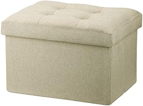 LINMAGCO Ottoman with Storage Small Foot Rest Stool Under Desk Stool Short by LINMAGCO