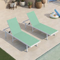 Pool Lounge Chairs Set of 2, Aluminum Outdoor Lounge Chair by Oasbira