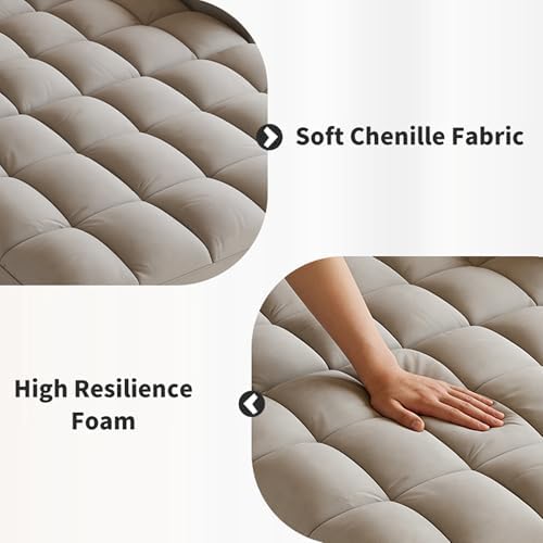 3 in 1 Convertible Sleeper Sofa, 65in Sleeper Couch - Image 6