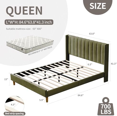 YUHUASHI Queen Bed Frame，Platform Bed - Image 2