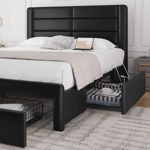 Yaheetech Queen Upholstered Bed Frame by Yaheetech