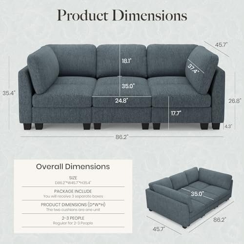 Belffin Sectional Sleeper Sofa Bed - Image 2
