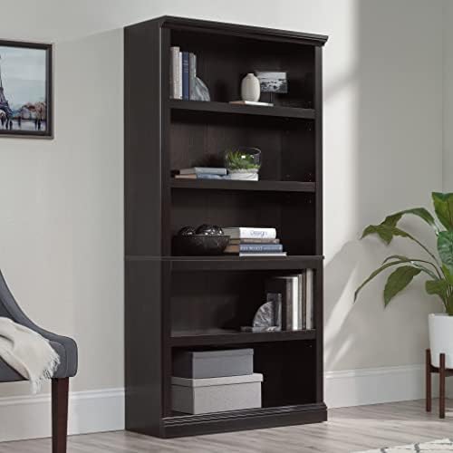 Sauder 5 Tier Book Shelf Wooden Bookcase Multipurpose Bookshelf - Image 2