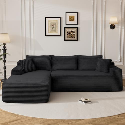 96" Boneless Cloud Sectional Couches by Flyida