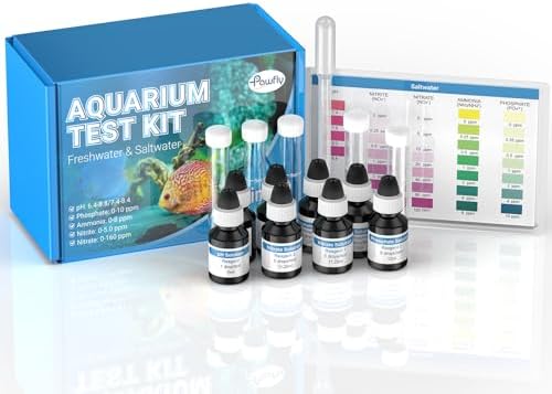 Pawfly 5 in 1 Aquarium Water Master Test Kit, Fish Tank Water Testing Kit by Pawfly