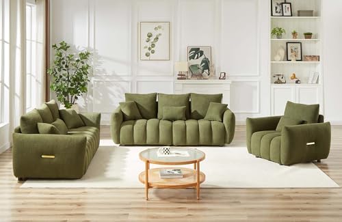 Antetek 35" Modern Accent Single Sofa Chair, Comfy Deep Seat Teddy Fabric - Image 6