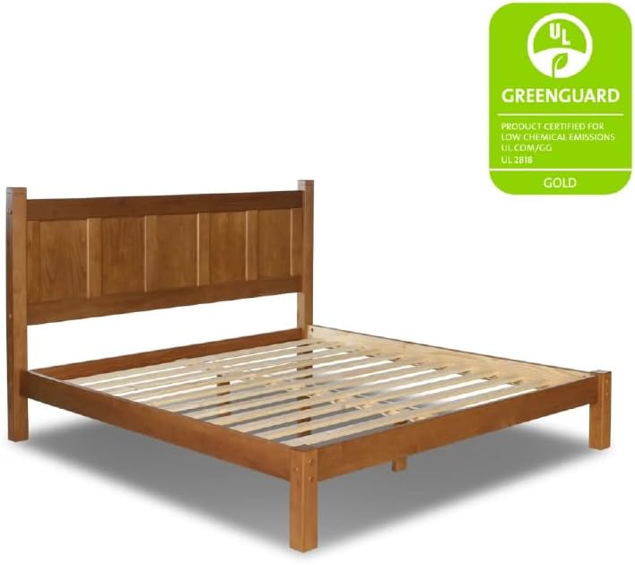 Grain Wood Furniture Shaker Solid Wood Panel Platform Bed, Queen Size - Image 5
