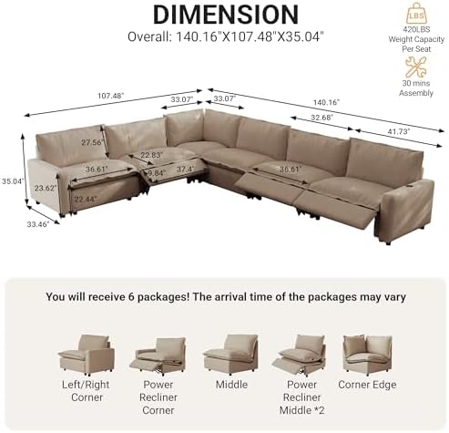 107.48" Power Reclining Sofa - Image 2