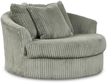 Signature Design by Ashley Lindyn Oversized Round Swivel Accent Chair by Unknown