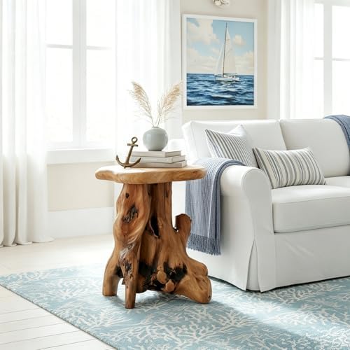 WELLAND Solid Wood Pedestal End Table - Image 3