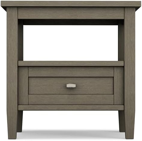 SIMPLIHOME Warm Shaker 20" Wide Solid Wood End Table in Farmhouse Grey - Image 5
