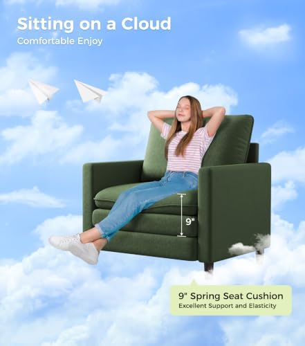 Welzona 3-Layers Cloud Accent Chair, Teddy Arm Chairs - Image 5