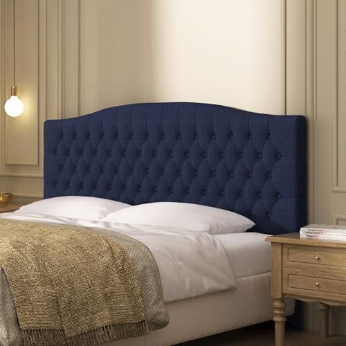 Furpopup Linen King Size Headboard Only, Upholstered Wall Mount by Furpopup