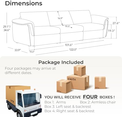 CHITA Extra Large Sectional Couches - Image 2