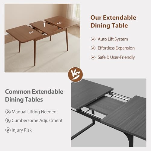 Muwuele 47"-63" Solid Wood Extendable Dining Tables - Image 4