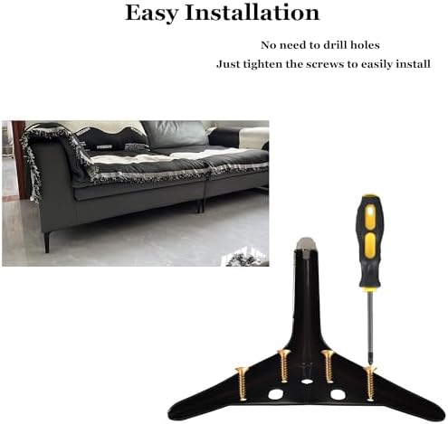 6 inch/15cm Matte Black Metal Furniture Legs Set of 4 - Image 3