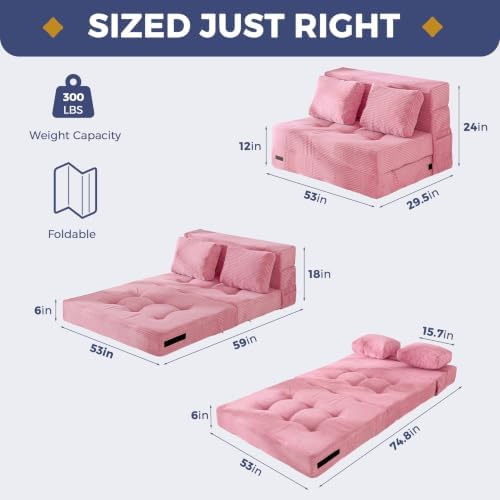 MAXYOYO Convertible Sofa Bed, Fold Out Sofa Couch - Image 3