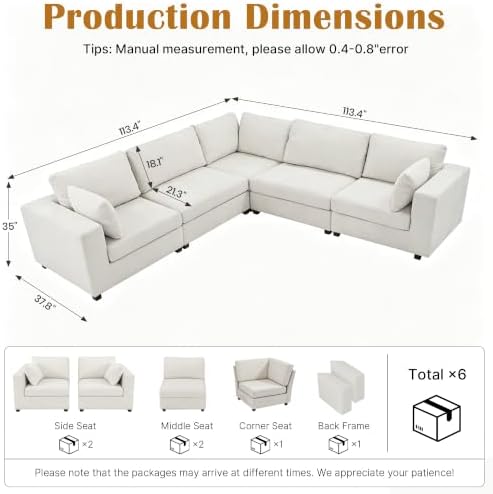 Oversized Modular Sectional Sofa - Image 2
