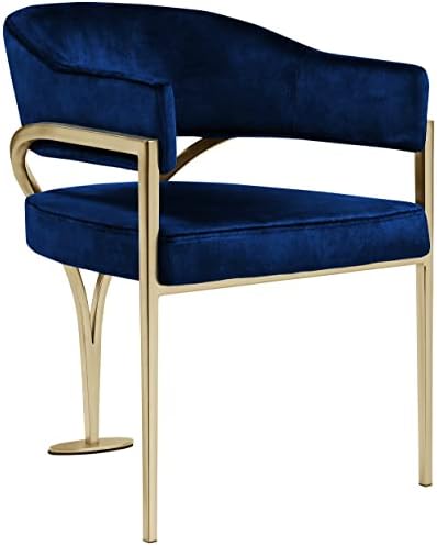 Meridian Furniture 553Navy-C Madelyn Collection Modern | Contemporary Velvet - Image 4