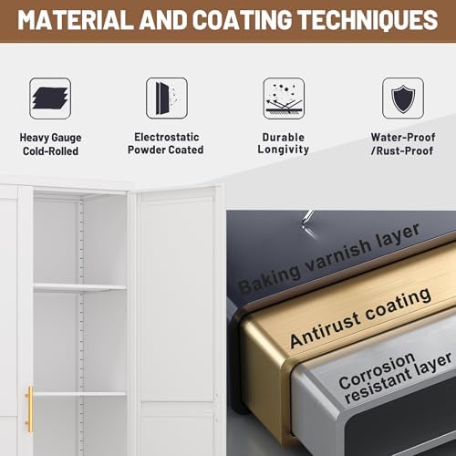 PAOFIN Metal Kitchen Pantry Storage Cabinet - Image 4