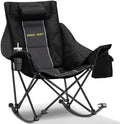 Unisakey Oversize Foldable Rocking Camping Chair300lbs Capacity, Deep Gray by Unknown