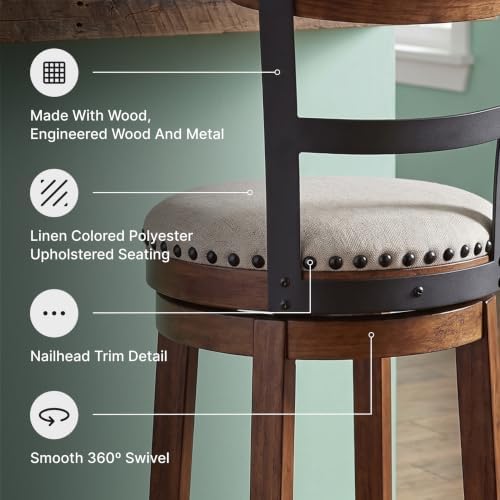 Signature Design by Ashley Valebeck Swivel Bar Stool - Image 5