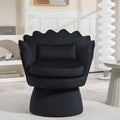 ZJhome 360° Swivel Accent Chair, Mid-Century Modern Velvet Barrel Chair by ZJhome