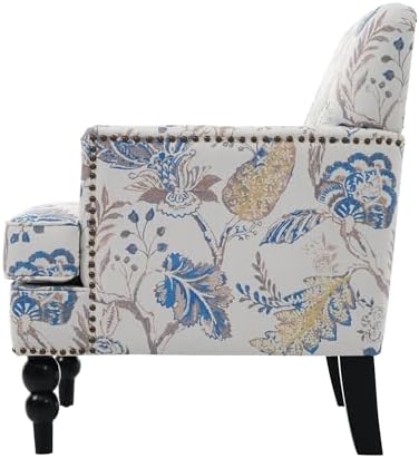 Christopher Knight Home Eve Modern Upholstered Club Chair, Wooden Living Room - Image 6