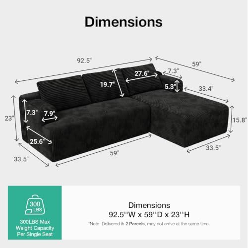 Novilla L-Shape Boneless Couches - Image 2