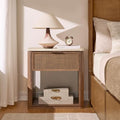Night Stand, Rattan Nightstand by LogMith