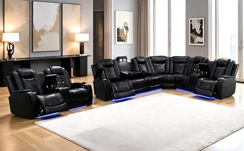 Power Recliner Sectional Sofa Couch and Loveseat, Power Sectional Sofa Set by LianHongDirect-Nervlox