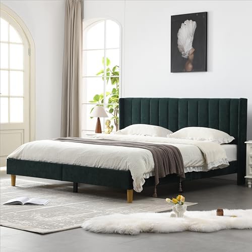 YUHUASHI King Bed Frame，Platform Bed by YUHUASHI