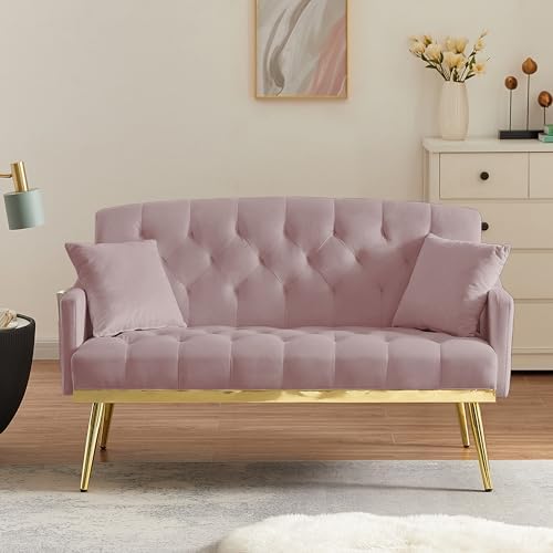 hansones 55-Inch Modern Velvet Loveseat Sofa by hansones