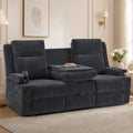 GUEAPY Reclining Sofa for Living Room, Flip-Down Center Backrest, 4 Cup Holders by GUEAPY