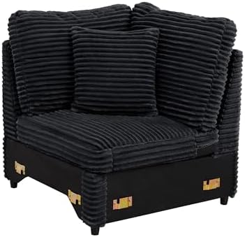 RARZOE Modular Sectional Couch Corner Seat Module, Corduroy Armless Corner Seat by RARZOE