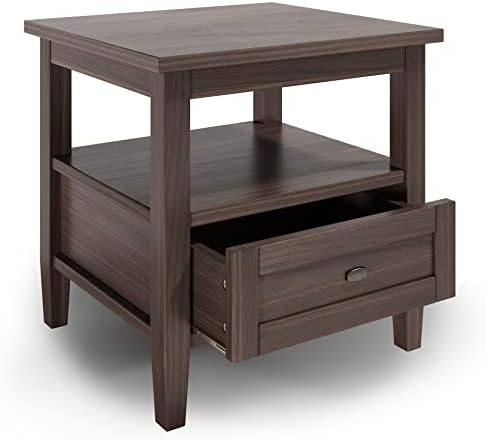 SIMPLIHOME Warm Shaker 20" End Tables in Warm Walnut Brown - Image 2