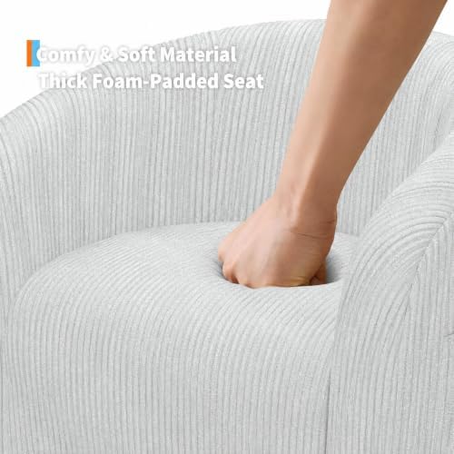 Garvee Swivel Accent Chair 360 Degree Swivel Barrel Armchair - Image 5