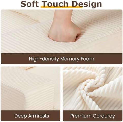 cidludto Convertible Sofa Bed, 3 in 1 Loveseat Folding Couch Bed Foldable - Image 5