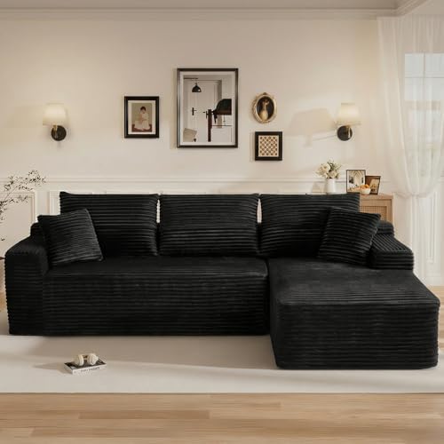108" L Shaped Cloud Boneless Sectional Couches by Unknown