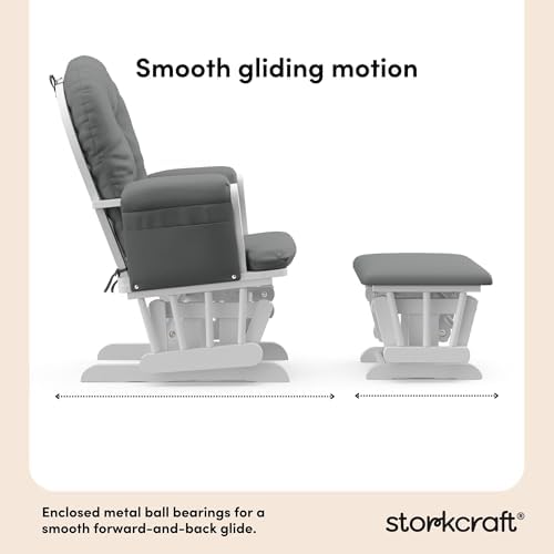 Storkcraft Premium Hoop Glider & Ottoman - Image 5