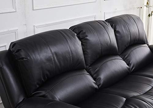 Betsy Furniture 3PC Faux Leather Reclining Couch Set, Living Room Furniture Set - Image 5