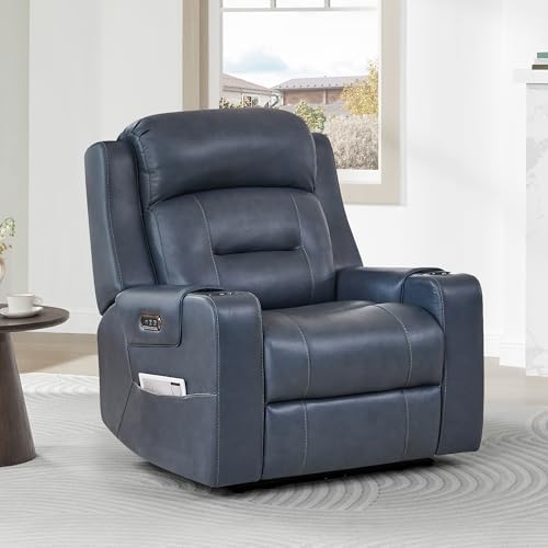 Watson & Whitely Oversized Genuine Leather Power Recliner Chair - Image 2