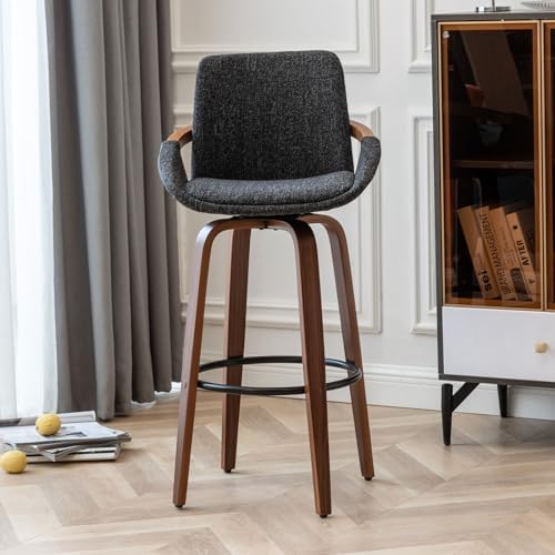 LUNLING 25.6" Counter Height Barstools Mid Century Modern Retro Bar Chairs by LUNLING