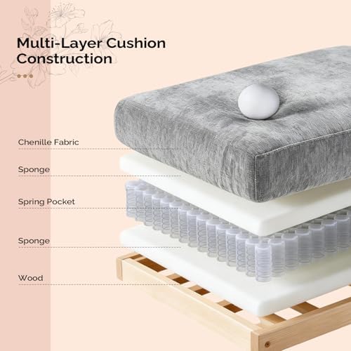 VINGLI 87" Convertible Sectional Sofa, L-Shaped Deep Seat Sofa Couch - Image 4