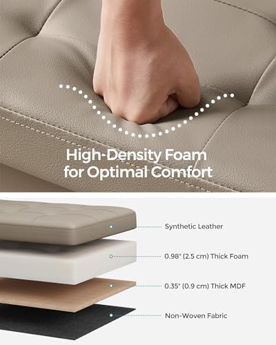 SONGMICS 43.3 Inches Folding Storage Ottoman Bench - Image 5